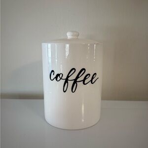 White Coffee Container